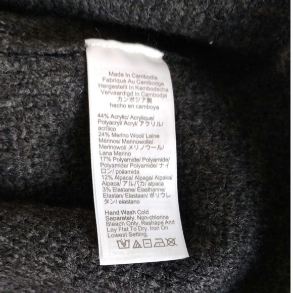 J. Crew Relaxed Milano-Stitch Cardigan Small Oversized Grey - Picture 9 of 9